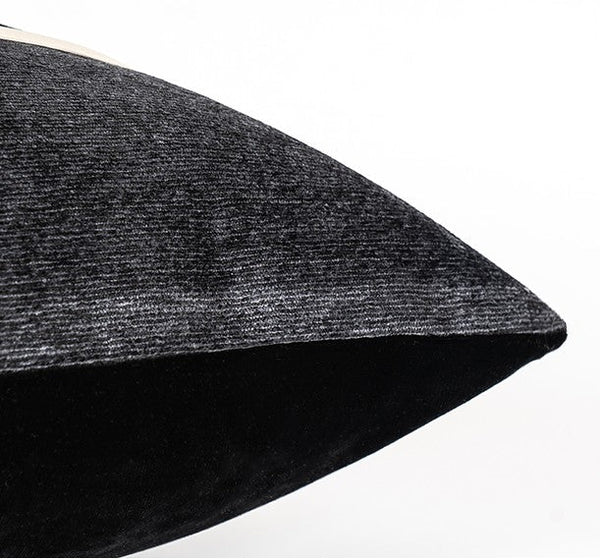 Contemporary Throw Pillow for Living Room, Modern Square Pillows, Abstract Black Throw Pillows for Couch, Simple Modern Sofa Throw Pillows-Art Painting Canvas