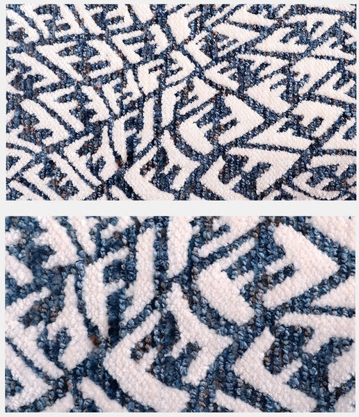 Modern Pillows for Couch, Blue Decorative Throw Pillows for Living Room, Decorative Pillow Covers, Large Modern Sofa Cushion-Art Painting Canvas