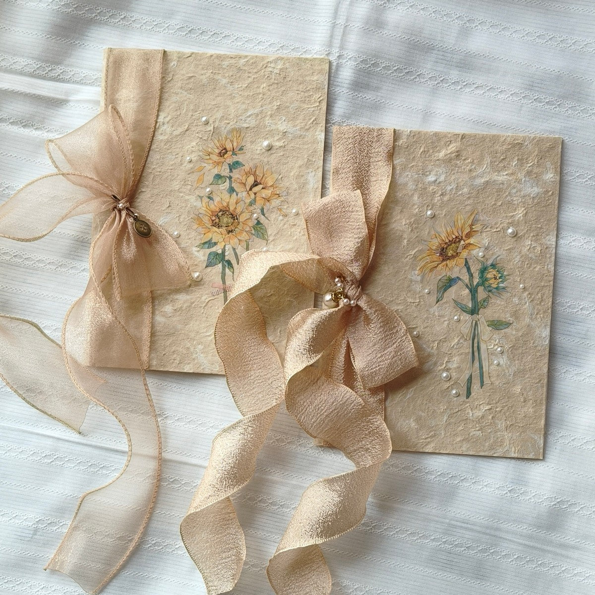 Creative Birthday Greeting Card, Beautiful Valentine's Day Greeting Card, Unique Anniversary Greeting Card to Lovers, Bowknot Greeting Cards, Original Handmade Wedding Greeting Card-Art Painting Canvas