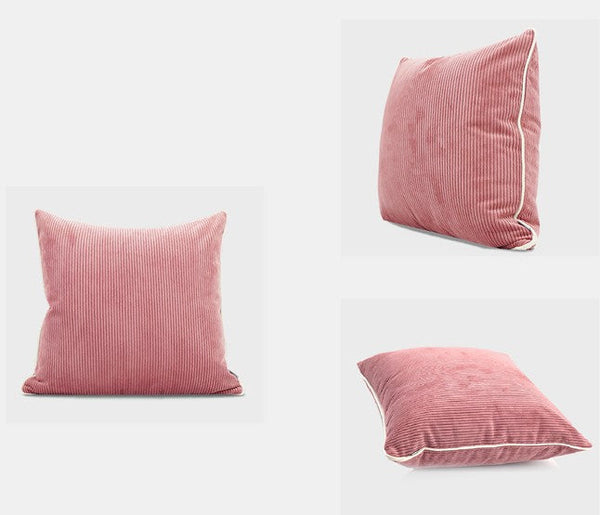 Simple Throw Pillow for Interior Design, Lovely Pink Decorative Throw Pillows, Modern Sofa Pillows, Contemporary Square Modern Throw Pillows for Couch-Art Painting Canvas