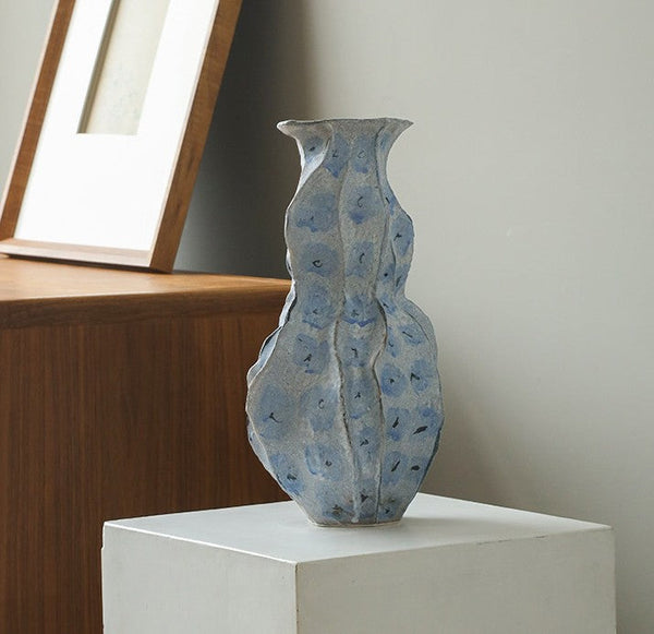 Porcelain Vases for Modern Home Decor, Contemporary Vases on Dining Table, Centerpiece Ceramic Bouquet Vases, Elegant Handmade Modern Flower Vase-Art Painting Canvas