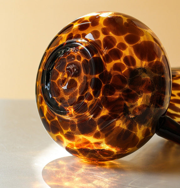 Handmade Modern Vases for Bedroom, Decorative Glass Vase, Mid Century Glass Vases, Centerpiece Contemporary Vases on Table, Modern Glass Vase for Flowers-Art Painting Canvas