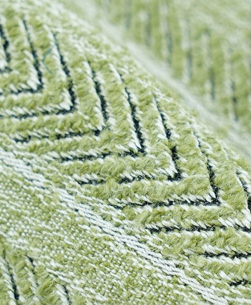 Morocco Green White Modern Sofa Pillows, Large Square Modern Throw Pillows for Couch, Large Decorative Throw Pillows, Simple Throw Pillow for Interior Design-Art Painting Canvas