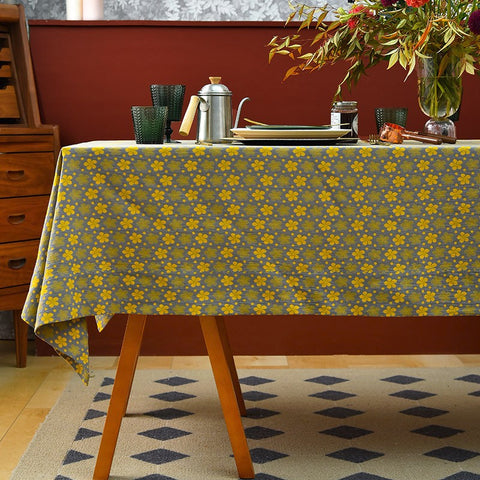 Rustic Table Covers for Kitchen, Large Rectangle Tablecloth for Dining Room Table, Country Farmhouse Tablecloth, Square Tablecloth for Round Table-Art Painting Canvas