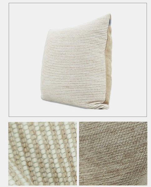 Contemporary Light Brown Modern Sofa Pillows, Large Square Modern Throw Pillows for Couch, Simple Decorative Throw Pillows, Large Throw Pillow for Interior Design-Art Painting Canvas