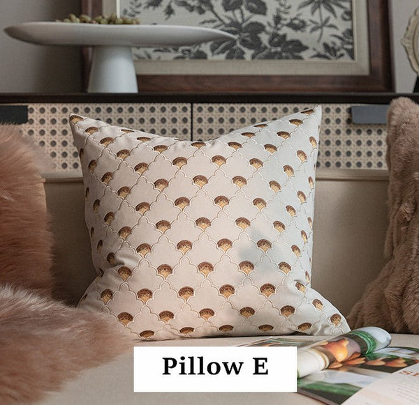 Decorative Pillow Arrangement Ideas for Couch, Modern Decorative Pillows for Bedroom, Embroidered Butterfly Pillow Covers, Large Decorative Throw Pillows for Living Room-Art Painting Canvas