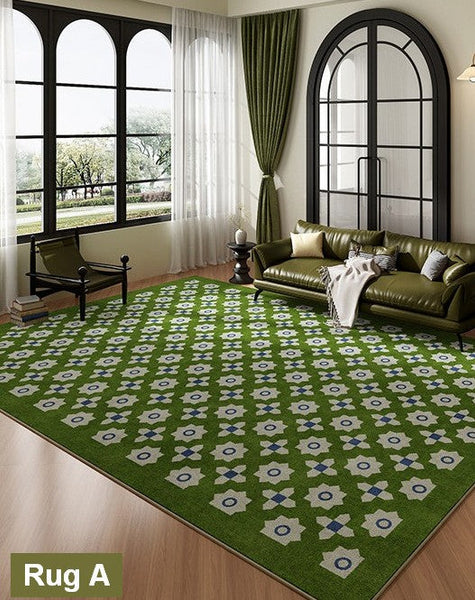 Mid Century Modern Rugs, Colorful Geometric Rugs for Dining Room, Minimalist Modern Rugs for Bedroom, Colorful Absract Rugs for Living Room-Art Painting Canvas