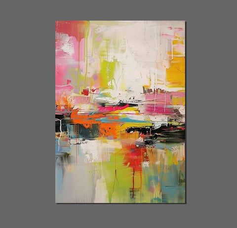 Simple Painting Ideas, Hand Painted Wall Painting, Extra Large Paintings for Living Room, Modern Abstract Art for Bedroom, Abstract Acrylic Wall Painting-Art Painting Canvas