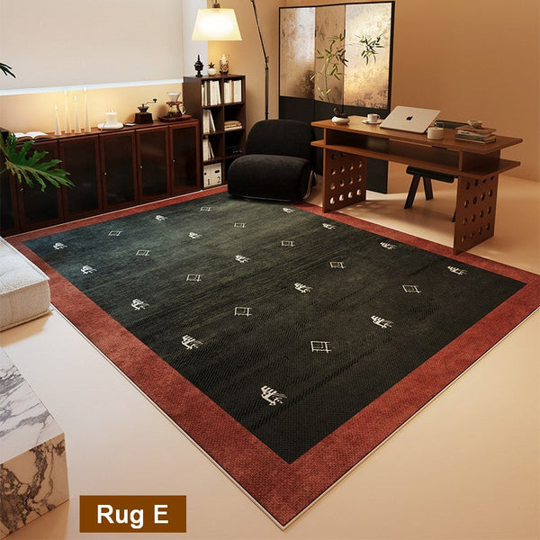 Living Room Colorful Modern Rugs, Geometric Modern Rugs for Dining Room, Mid Century Modern Rugs, Contemporary Abstract Rugs under Coffee Table-Art Painting Canvas