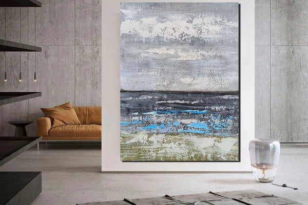 Living Room Acrylic Wall Art Ideas, Buy Art Online, Modern Abstract Paintings, Abstrct Acrylic Paintings, Heavy Texture Canvas Art-Art Painting Canvas