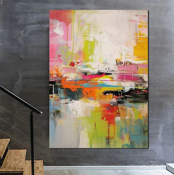 Simple Painting Ideas, Hand Painted Wall Painting, Extra Large Paintings for Living Room, Modern Abstract Art for Bedroom, Abstract Acrylic Wall Painting-Art Painting Canvas