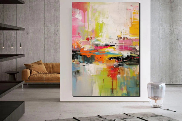 Simple Painting Ideas, Hand Painted Wall Painting, Extra Large Paintings for Living Room, Modern Abstract Art for Bedroom, Abstract Acrylic Wall Painting-Art Painting Canvas