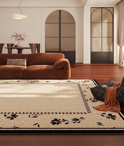 Unique Modern Rugs for Dining Room, Abstract Modern Rugs for Bedroom, Large Modern Rugs for Living Room, Contemporary Geometric Modern Rugs-Art Painting Canvas