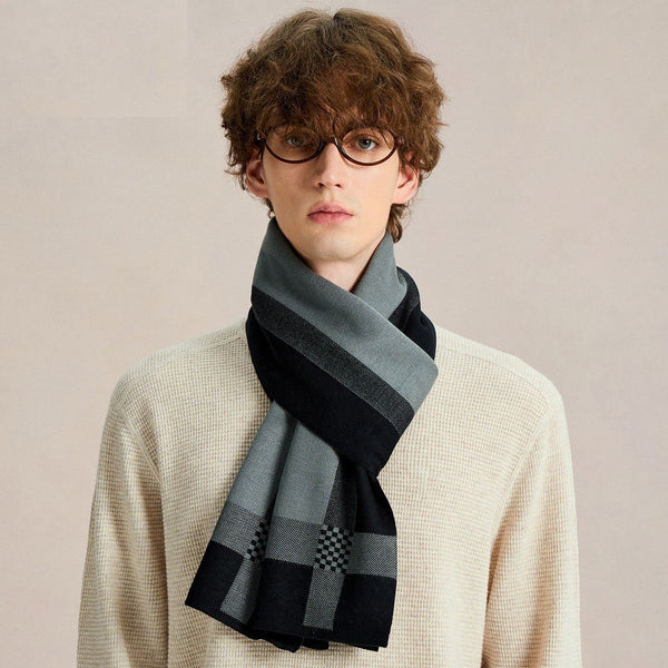 Formal Men Scarf Styles, Men's Winter Scarves, Business Casual Scarf for Men, Long Wool Man Scarf, Fashion Men Scarf, Unique Gifts for Men, Men's Wool Scarf Winter