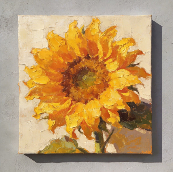 Hand Painted Canvas Art, Small Canvas Artwork, Sunflowers Still Life Painting, Original Flower Paintings, Buy Small Artwork Online-Art Painting Canvas