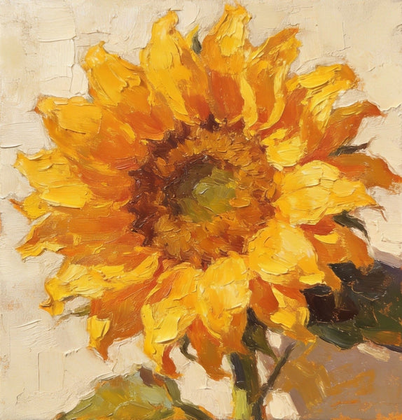 Hand Painted Canvas Art, Small Canvas Artwork, Sunflowers Still Life Painting, Original Flower Paintings, Buy Small Artwork Online-Art Painting Canvas