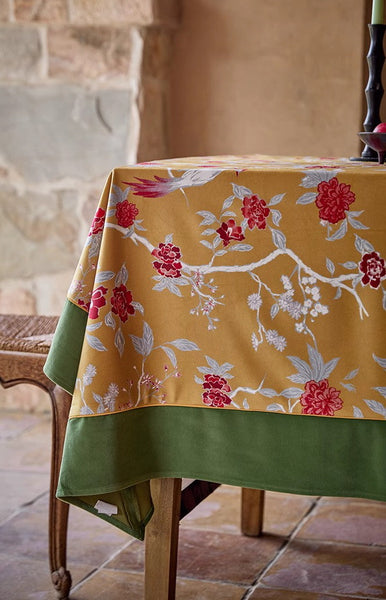 Farmhouse Table Cloth, Dining Room Flower Table Cloths, Large Square Tablecloth for Round Table, Extra Large Rectangular Table Covers for Kitchen-Art Painting Canvas