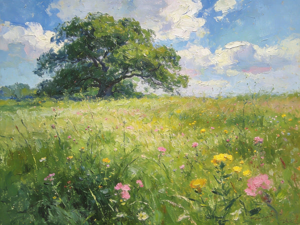 Hand Painted Canvas Art, The Wild in Full Bloom of Spring, Original Wall Paintings, Original Artwork Small Paintings, Small Landscape Paintings, On Canvas Small Paintings-Art Painting Canvas