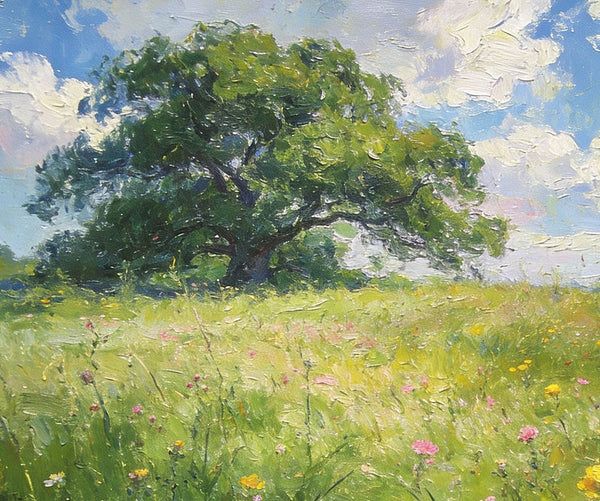 Hand Painted Canvas Art, The Wild in Full Bloom of Spring, Original Wall Paintings, Original Artwork Small Paintings, Small Landscape Paintings, On Canvas Small Paintings-Art Painting Canvas