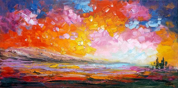 Abstract Landscape Paintings, Original Oil Painting, Custom Canvas Painting, Oil Painting for Sale-Art Painting Canvas