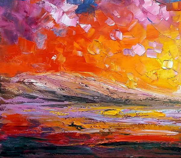 Abstract Landscape Paintings, Original Oil Painting, Custom Canvas Painting, Oil Painting for Sale-Art Painting Canvas