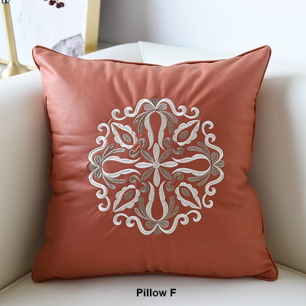 Flower Pattern Decorative Throw Pillows, Modern Sofa Pillows, Contemporary Throw Pillows, Large Decorative Pillows for Living Room-Art Painting Canvas
