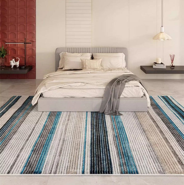Abstract Contemporary Rugs for Bedroom, Modern Rugs for Living Room, Modern Area Rugs under Sofa, Dining Room Floor Rugs, Modern Carpets for Office-Art Painting Canvas