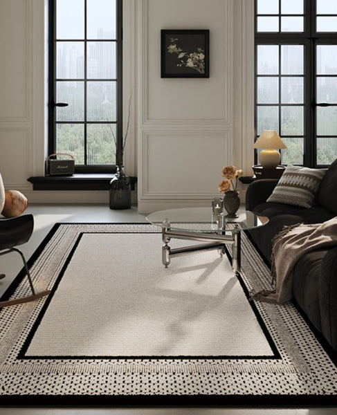 Large Modern Rugs for Living Room, Dining Room Geometric Area Rugs, Contemporary Modern Rugs for Office, Bedroom Modern Rug-Art Painting Canvas