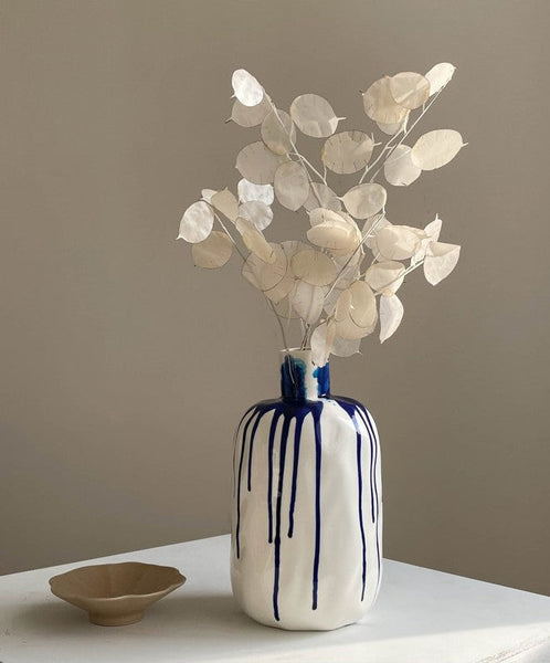 Modern Ceramic Flower Vases, Handmade Water Holding Flower Vases, Porcelain Bud Vases, Small Flower Vases on Table-Art Painting Canvas