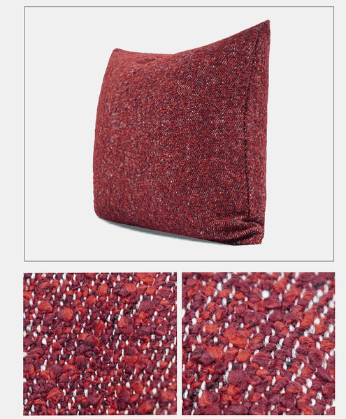 Large Abstract Throw Pillows for Couch, Contemporary Throw Pillow for Living Room, Red Modern Square Pillows, Modern Sofa Throw Pillows-Art Painting Canvas