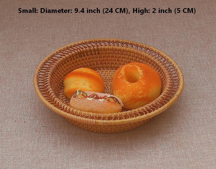 Rattan Small Storage Baskets, Round Storage Basket for Pantry, Kitchen Storage Baskets, Storage Basket for Dining Room-Art Painting Canvas
