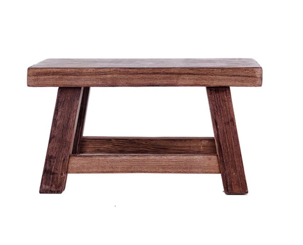 Shoe-changing Stool, Solid Wood low Stool, Wenge Wood Stool, Children's Wooden Stool, Sofa Stool, Dining Table Stool-Art Painting Canvas