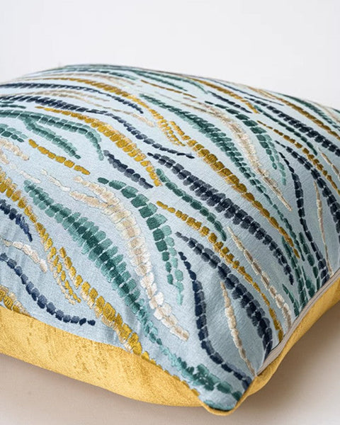 Square Modern Pillows for Couch, Contemporary Modern Sofa Pillows, Decorative Throw Pillows for Bedroom, Large Throw Pillow for Living Room-Art Painting Canvas