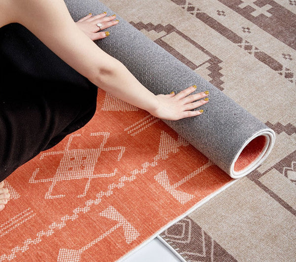 Modern Rugs for Living Room, Mid Century Area Rugs for Bedroom, Large Contemporary Area Rugs for Dining Room-Art Painting Canvas