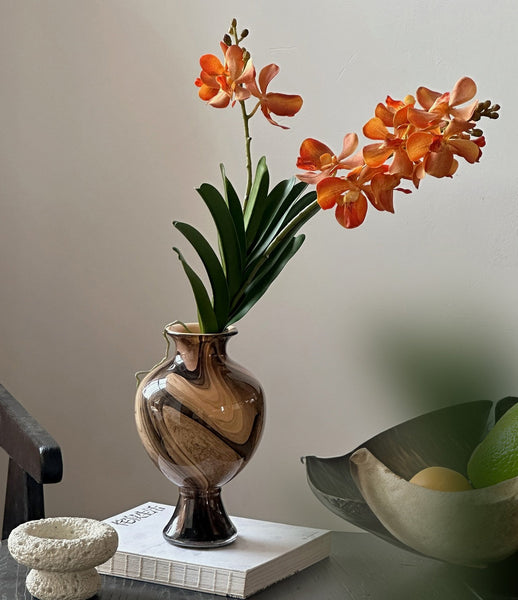 Vintage Glass Flower Vases, Water Holding Flower Vases, Handmade Glass Bud Vases, Flower Vases on Table-Art Painting Canvas