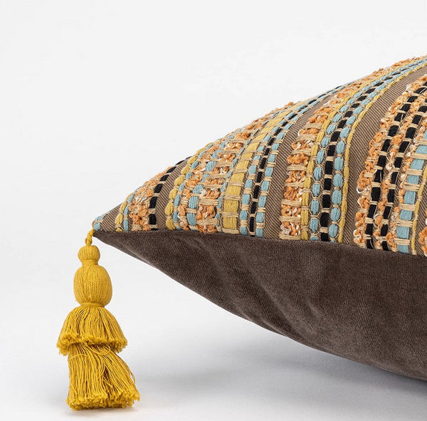 Contemporary Modern Sofa Pillows, Luxury Modern Pillows for Couch, Decorative Throw Pillows for Bedroom, Large Modern Pillow for Living Room-Art Painting Canvas