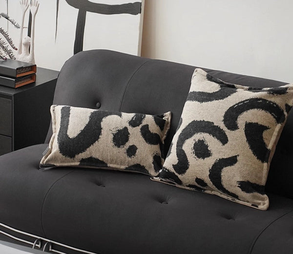 Modern Sofa Pillows for Couch, Contemporary Modern Sofa Pillows, Decorative Throw Pillows for Bedroom, Large Modern Pillow for Bedroom-Art Painting Canvas