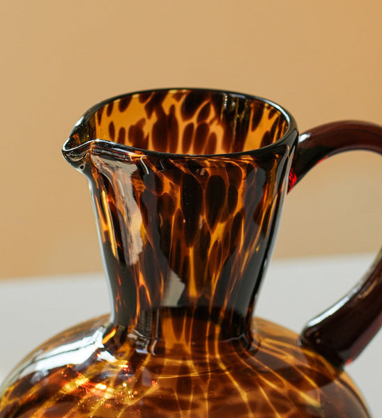 Mid Century Glass Vases, Centerpiece Contemporary Vases on Table, Handmade Modern Vases for Bedroom, Decorative Glass Vase, Modern Glass Vase for Flowers-Art Painting Canvas