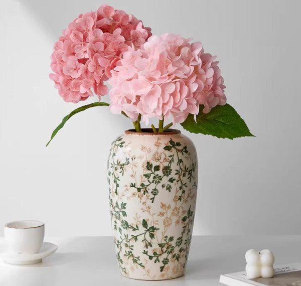 Ceramic Bouquet Vases, Porcelain Flower Vases, Rustic Flower Vases on Table, Dining Table Centerpiece, Handmade Water Holding Flower Vase-Art Painting Canvas