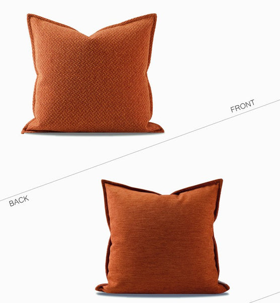 Orange Square Modern Throw Pillows for Couch, Large Contemporary Modern Sofa Pillows, Simple Decorative Throw Pillows, Large Throw Pillow for Interior Design-Art Painting Canvas