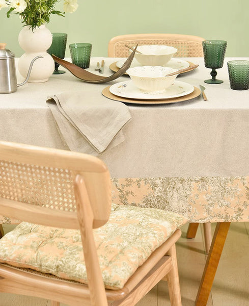 Modern Tablecloth for Kitchen, Cotton and Linen Rectangle Table Covers for Dining Room Table, Square Tablecloth for Coffee Table