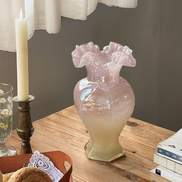 Bouquet Flower Vase, Vintage Glass Flower Vases, Creative Modern Vases for Living Room, Glass Bud Vases, Handmade Flower Vases on Table-Art Painting Canvas