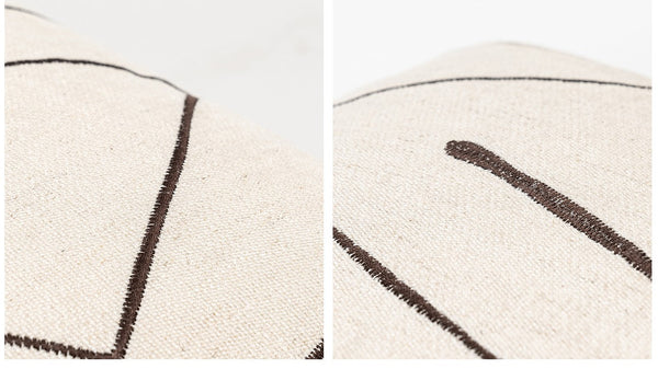 Geometric Square Modern Throw Pillows for Couch, Beige Decorative Throw Pillows, Large Contemporary Throw Pillow for Interior Design-Art Painting Canvas