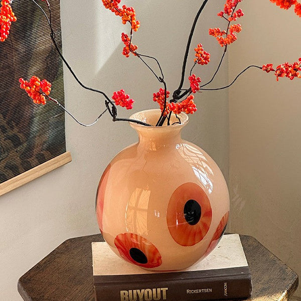 Glass Bud Vases, Handmade Vintage Glass Flower Vases, Water Holding Flower Vases, Flower Vases on Table-Art Painting Canvas