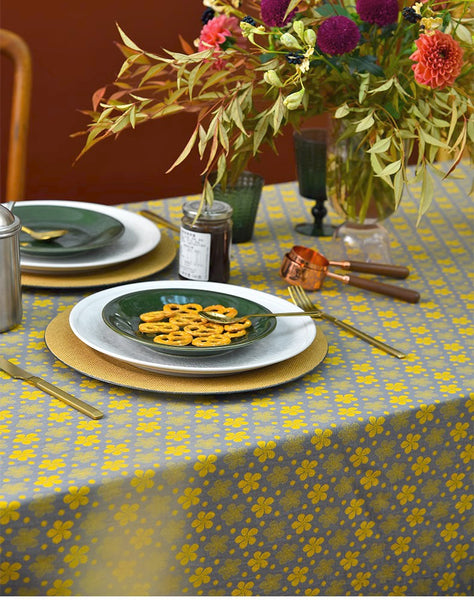 Rustic Table Covers for Kitchen, Large Rectangle Tablecloth for Dining Room Table, Country Farmhouse Tablecloth, Square Tablecloth for Round Table-Art Painting Canvas