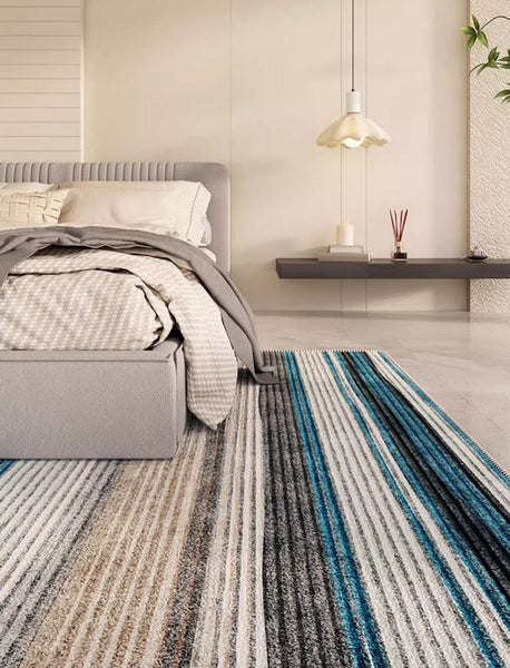 Abstract Contemporary Rugs for Bedroom, Modern Rugs for Living Room, Modern Area Rugs under Sofa, Dining Room Floor Rugs, Modern Carpets for Office-Art Painting Canvas