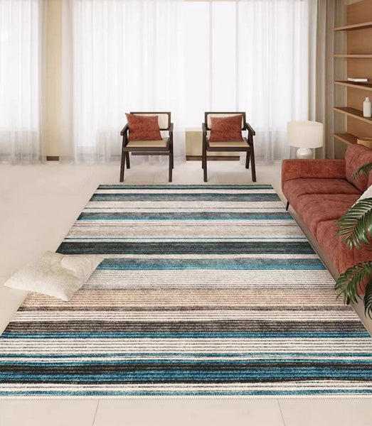 Abstract Contemporary Rugs for Bedroom, Modern Rugs for Living Room, Modern Area Rugs under Sofa, Dining Room Floor Rugs, Modern Carpets for Office-Art Painting Canvas