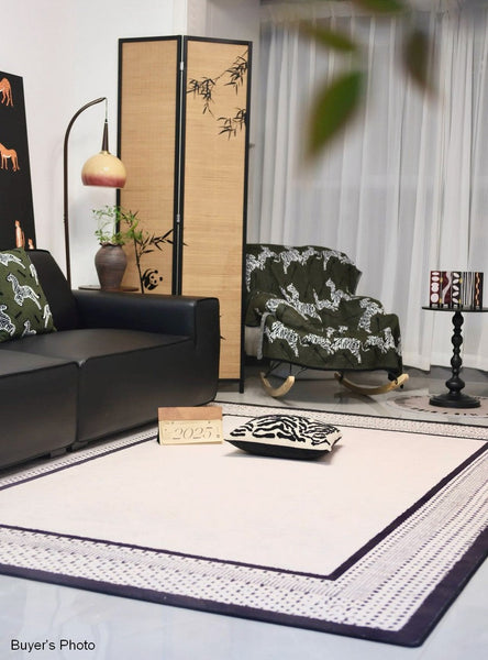 Large Modern Rugs for Living Room, Dining Room Geometric Area Rugs, Contemporary Modern Rugs for Office, Bedroom Modern Rug-Art Painting Canvas