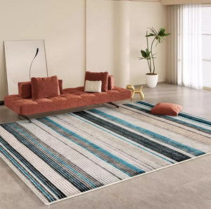 Abstract Contemporary Rugs for Bedroom, Modern Rugs for Living Room, Modern Area Rugs under Sofa, Dining Room Floor Rugs, Modern Carpets for Office-Art Painting Canvas