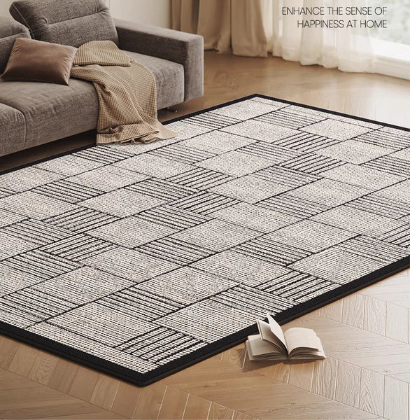 Living Room Contemporary Modern Rugs, Modern Rugs for Dining Room, Large Abstract Geometric Modern Rugs, Bedroom Modern Rugs-Art Painting Canvas